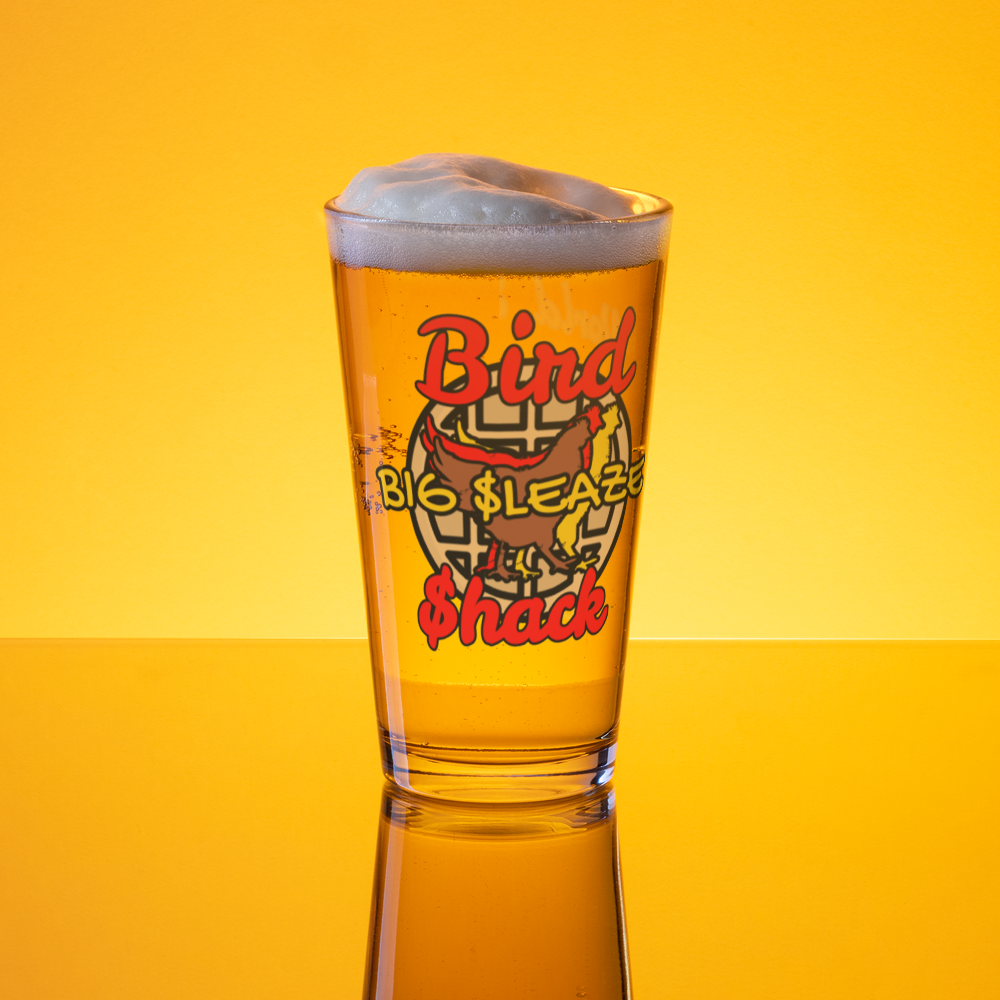 Bird Shack Shaker pint glass