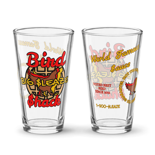 Bird Shack Shaker pint glass